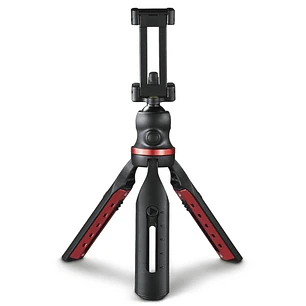 Hama Solid Tripode Mini para Smartphone y Camara - Peso Max 270g - Plegable - Altura Ajustable hasta 19cm - Plastico - Cabezal de Bola 3D - Color Negr