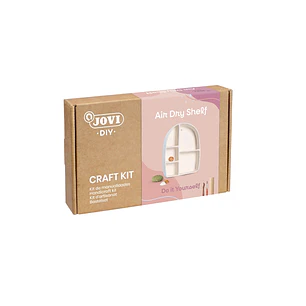 Jovi Diy Kit de Manualidades para Hacer Un Estante con Pasta Endurecible Air Dry - 500g de Airdry - Herramientas de Modelaje - Pinturas Gouache - Pinc