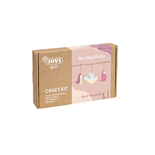Jovi Diy Kit de Manualidades para Hacer Pajaros - Pasta Endurecible Air Dry - 500g Airdry - Rodillo de Madera - Herramientas de Modelaje - Pintura Gou