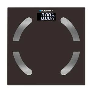 Blaupunkt BP5009 Bascula de Bano Digital Extraplana - 180kg con Vidrio Templado - Sensores de Alta Precision - Pantalla LCD con Indicador de Temperatu