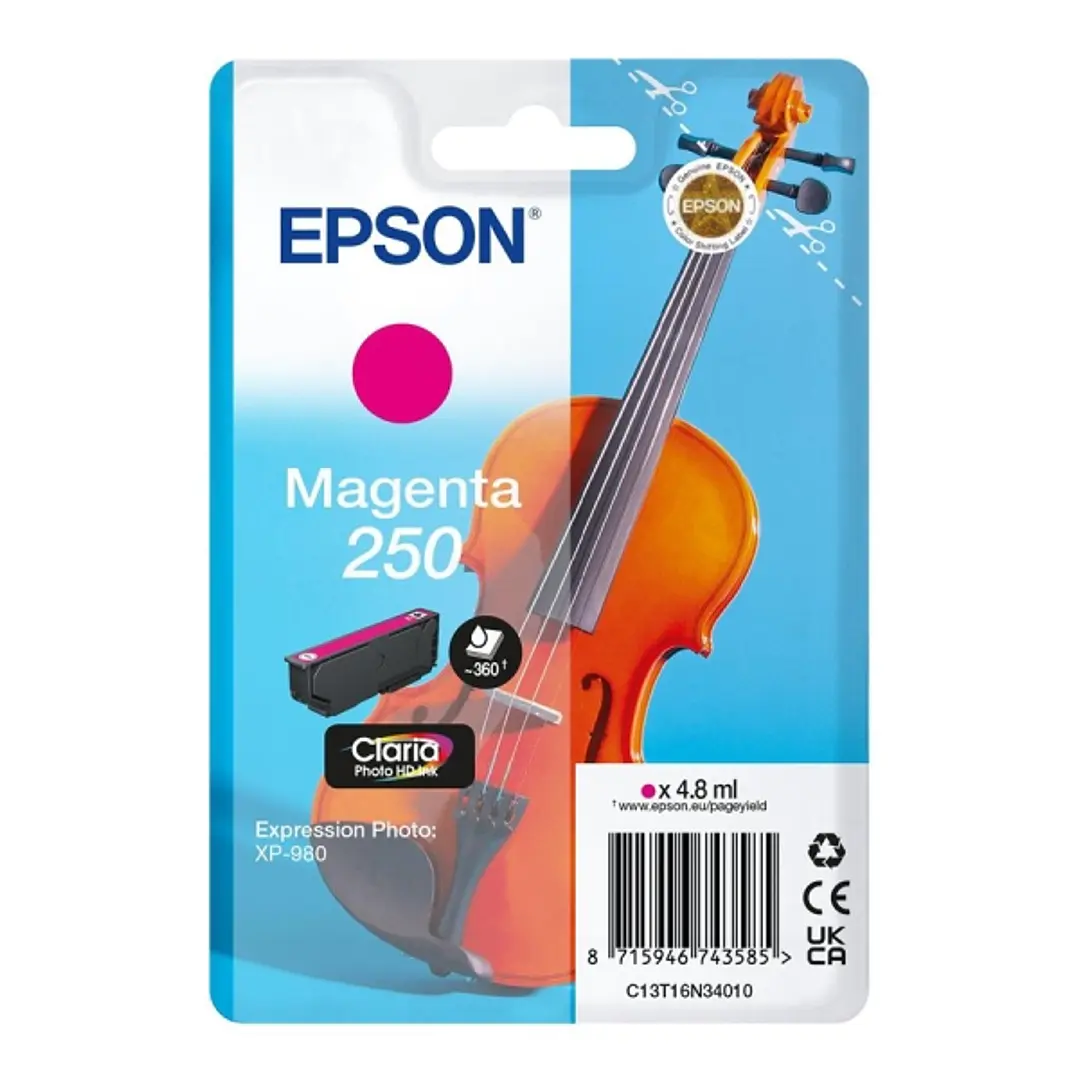 Epson 250 Magenta Cartucho de Tinta Original - C13T16N34010 1