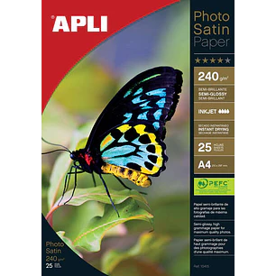 Apli Papel Fotografico Photosatin A4 240g 25 Hojas
