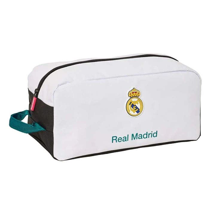 Safta Real Madrid Equipacion 26/27 Zapatillero - Capacidad 9L - Asa de Mano Lateral - 34x15x18cm - Color Blanco y Negro 1