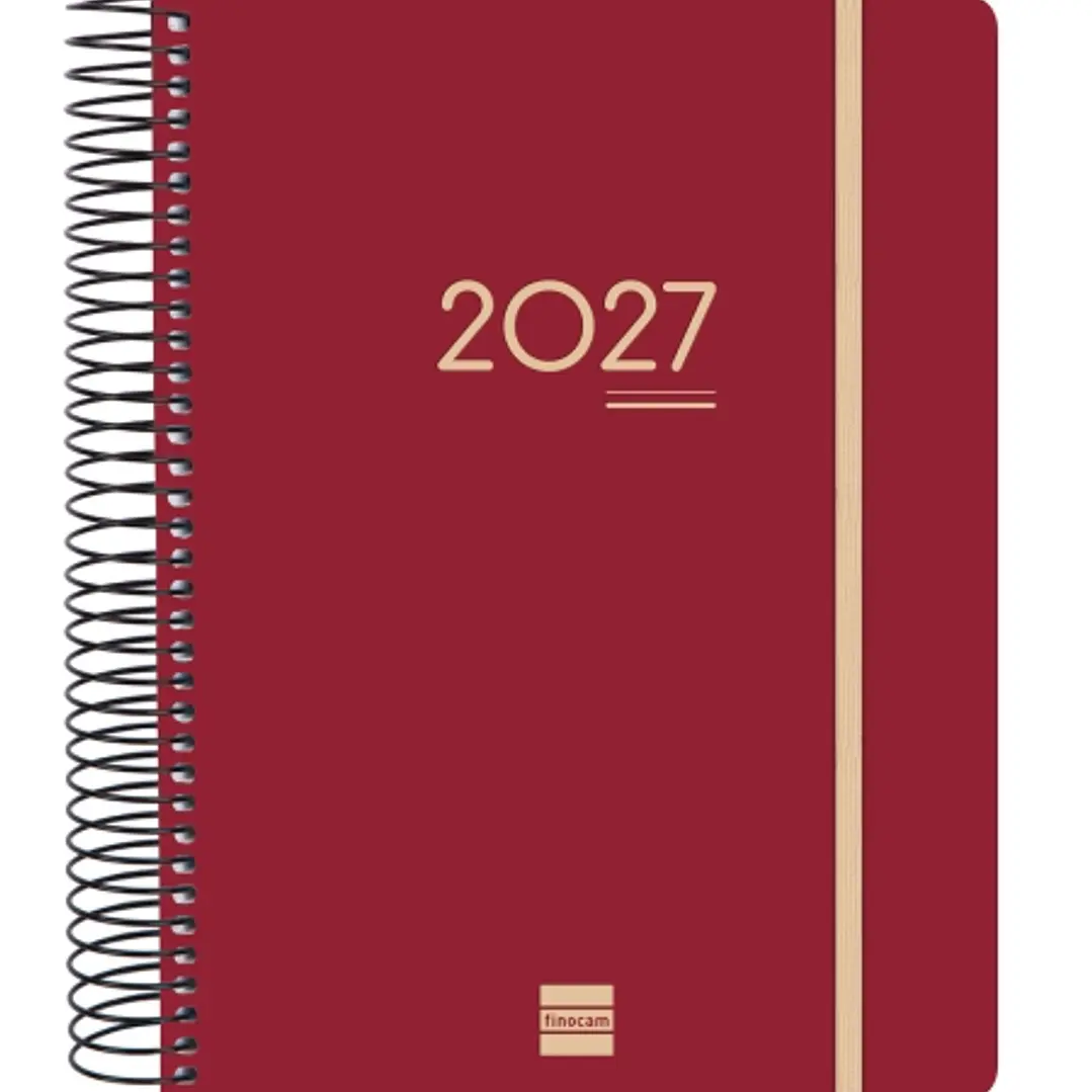 Finocam Ikon Agenda de Espiral Internacional - 16 Meses - 1 Dia por Pagina - Formato E10 - 155x212mm - Tapas de Polipropileno - Papel de 70g/m2 - Adhe 1