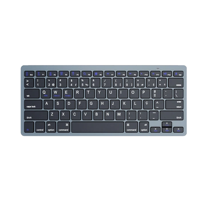 Ewent Teclado de Viaje - Modo Ahorro de Energia - Bluetooth 3.0 - Disposicion Portuguesa QWERTY PT - 2x Bateria AAA (Incluida) - 18 Teclas Multimedia  1