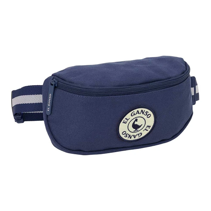Safta el Ganso Jeans Bolsa de Cintura - Cremallera - Cintas Ajustables - Cierre de PVC - 23x14x9cm - Color Azul Marino 1