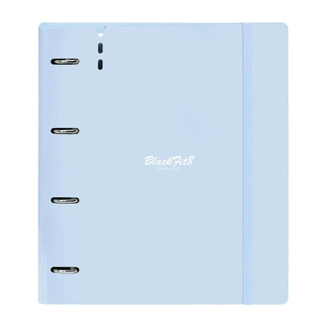Safta Blackfit8 Cool Carpeta con 4 Anillas 35mm - Tapas de PP Foam - Recambio 100 Hojas - Cierre Elastico - Incluye Separadores - Ranura para Boligraf 1