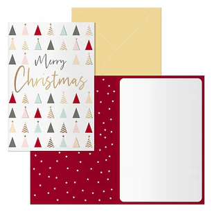 Dohe Forest Pack de 6 Tarjetas de Felicitacion Navideña con Sobre - Tamaño Cerrada 11.5x17cm, Abierta 23x17cm - Papel Offset - Impresas a todo Color