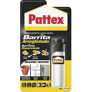 Pattex Barrita Arreglatodo Bl 48gr - Moldeable para Reparar y Sellar Agujeros y Fisuras - Ideal para Instalaciones. Depositos. Conductos. Radiadores y