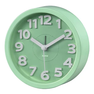 Hama Retro Reloj Despertador Analogico - Estilo Retro - Funciona con 1 Pila AA - 12x4cm - Color Verde