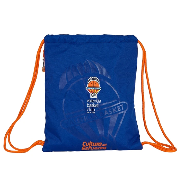Safta Valencia Basket Saco Plano - Bolsillo con Cremallera - Cierre con Cordones - 5L - Materiales Duraderos - Ligero y Compacto - 350x10x400mm - Colo 1