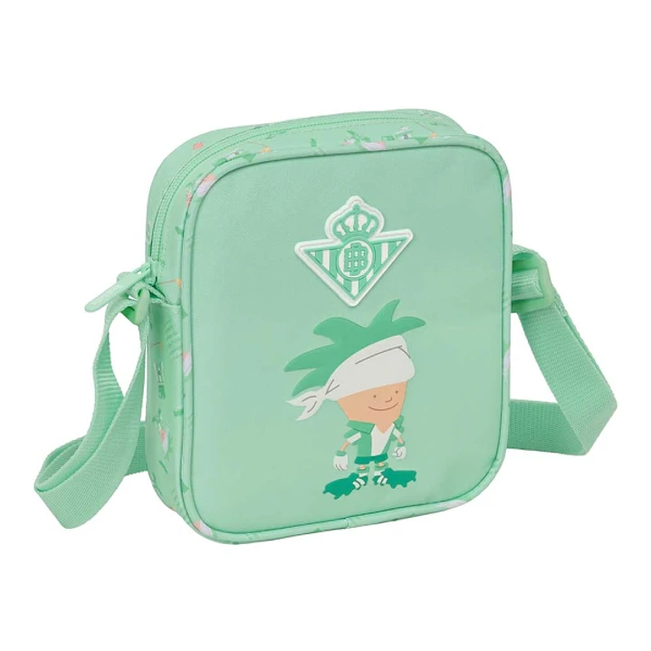 Safta Real Betis Balompie Preescolar Bolsito con Bandolera Ajustable - Compacto - Cierre con Cremallera - 16x18x4cm - Color Verde 1