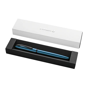 Pelikan Jazz Noble Pluma Estilografica - Punta M - Cuerpo Satinado con Detalles Cromados - Mecanismo de Cartucho Universal - Estuche de Regalo - Color