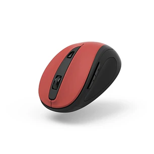 Hama Mw-400 V2 Raton Optico Inalambrico para Diestros 1600dpi - Ergonomico - Rango 10m - USB-A RF 2.4GHz - 6 Botones - 6.5x4.2x9.6cm - Color Negro y R