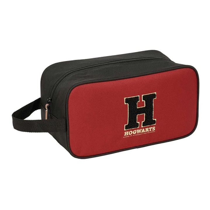 Safta Harry Potter Hogwarts Zapatillero Mediano - Capacidad 6L - Asa de Mano Lateral - 29x15x14cm - Color Negro y Rojo 1