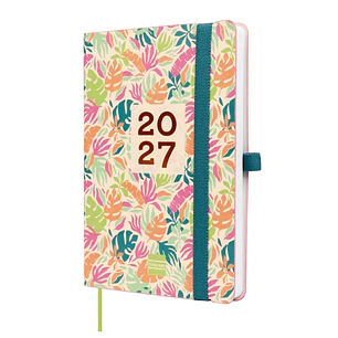 Finocam Capri Agenda de Tapa Blanda - 16 Meses - Semana Vista Horizontal - Formato F4 - 118x168mm - Papel de 80g/m2 - Bolsillo Interior - Cierre con G