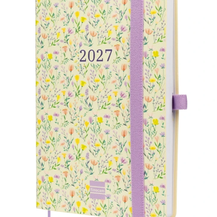 Finocam Capri Agenda de Tapa Blanda en Catalan - 16 Meses - Semana Vista Horizontal - Formato F4 - 118x168mm - Papel de 80g/m2 - Bolsillo Interior - C 1