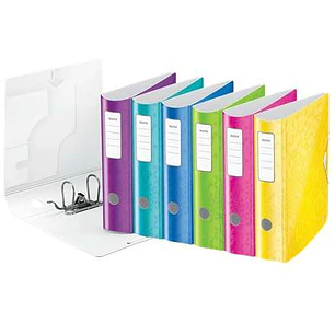 Leitz Active Wow Pack de 5 Archivadores de Palanca A4 - Lomo 82mm - Cierre con Goma Elastica - Colores Surtidos