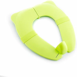 Innovagoods Foltry Reductor de Inodoro Plegable - Antisalpicaduras - Antideslizante - Facil Limpieza - 29x6x34cm - Color Verde