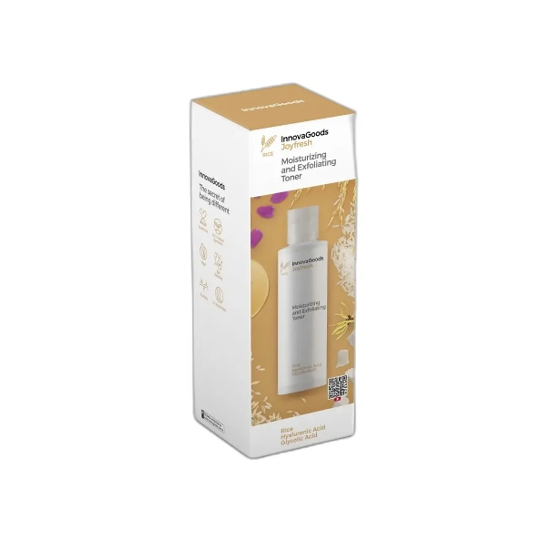 Innovagoods Joyfresh Tonico Facial Hidratante y Exfoliante de Arroz - Contenido 150ml - Vegano - Uso Diario - Dermatologicamente Probado - No Testado  1