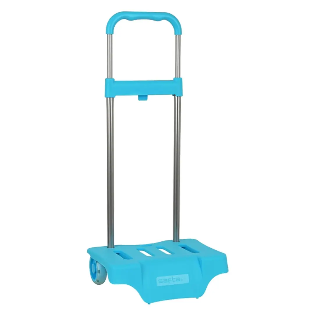Safta Carro Portamochilas - Ruedas Antivibracion - Sistema de Sujecion Universal - Material Resistente - 32x16x44cm - Color Turquesa 1