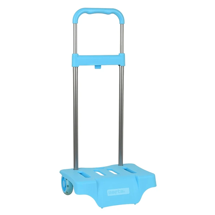 Safta Carro Portamochilas - Ruedas Antivibracion - Sistema de Sujecion Universal - 32x16x44cm - Color Azul Claro 1