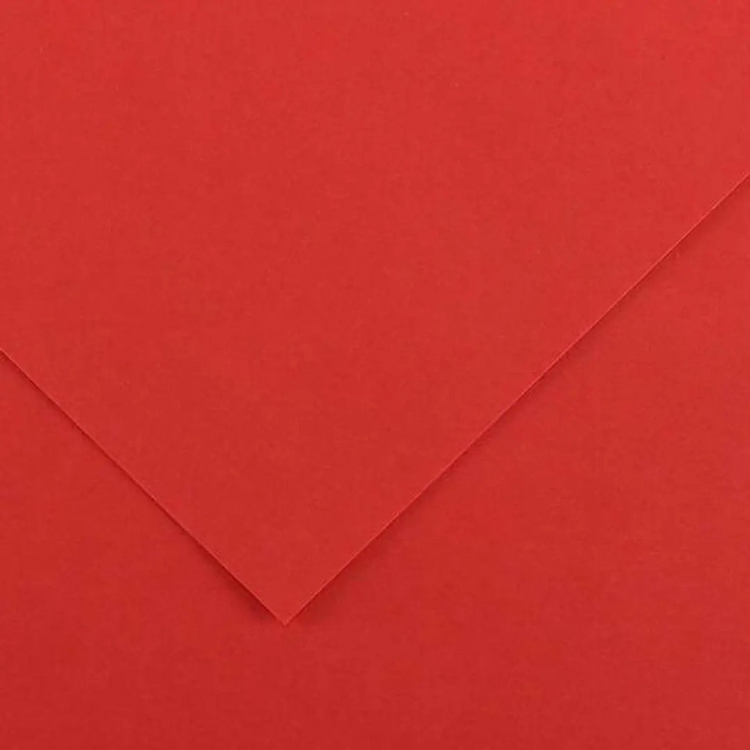 Canson Guarro Pack de 25 Cartulinas Iris de 185g - 50x65cm - Color Rojo 1