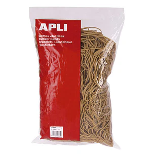 Apli Gomas Elasticas Ø 60 x 2mm - 1kg de Contenido - Gran Elasticidad y Resistencia - 70% de Caucho Natural