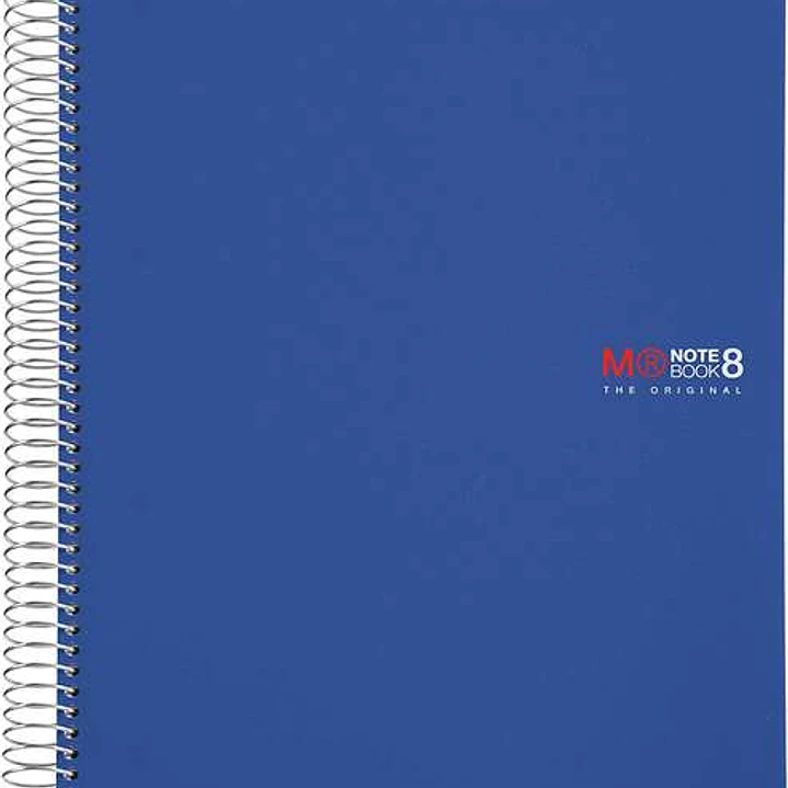 Miquel Rius Notebook8 Cuaderno de Espiral Formato A4 - 200 Hojas de 70 gr Microperforadas con 4 Taladros - Cubiertas de Polipropileno - Cuadricula 5x5 1