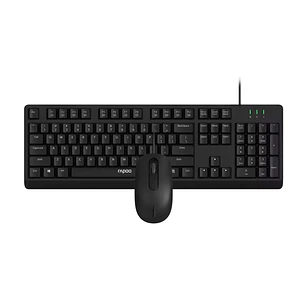 Rapoo NX1500 Pack Teclado + Raton USB - Raton 1000 DPI - Plug & Play - Color Negro