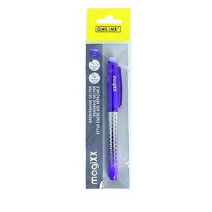 Online MagiXX Classic Boligrafo de Tinta Gel Borrable - Trazo de 0.7mm - Cartucho Reemplazable - Presentado en Blister - Uso Ambidiestro - Color Lila