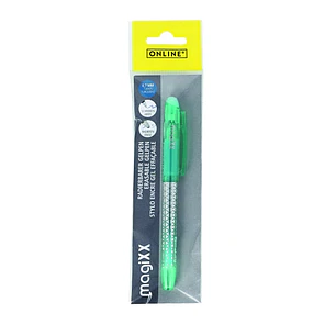 Online MagiXX Classic Boligrafo de Tinta Gel Borrable - Trazo de 0.7mm - Cartucho Reemplazable - Presentado en Blister - Uso Ambidiestro - Color Turqu