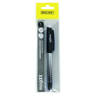 Online MagiXX Classic Boligrafo de Tinta Gel Borrable - Trazo de 0.7mm - Cartucho Reemplazable - Presentado en Blister - Uso Ambidiestro - Color Negro