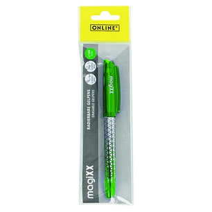 Online MagiXX Classic Boligrafo de Tinta Gel Borrable - Trazo de 0.7mm - Cartucho Reemplazable - Presentado en Blister - Uso Ambidiestro - Color Verde