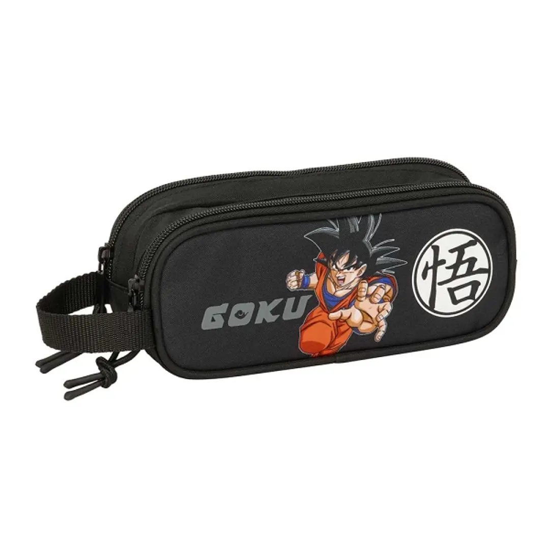 Safta Dragon Ball Portatodo - Cremallera - Asa Lateral - 1L - 210x60x80mm - Color Negro 1