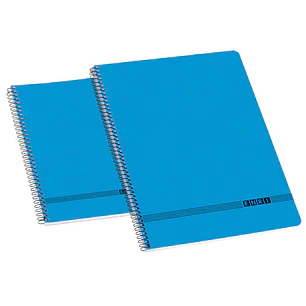 Enri Oficina 4º Tapa Blanda Cuaderno Espiral - Tamaño 4º - Cuadricula 4x4 - Color Azul