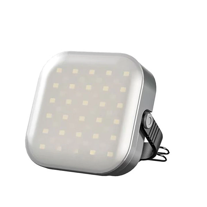 Elbat EB0569 Linterna Solar de Camping 500LM - 6500K - 12 Modos de Iluminacion - Funcion Powerbank - Gancho Ajustable - Color Gris 1