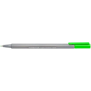 Staedtler Triplus Fineliner 334 Rotulador de Punta Fina - Trazo de 0.3mm - Tinta Base de Agua - Color Verde Neon