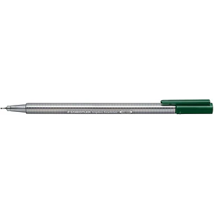 Staedtler Triplus Fineliner 334 Rotulador de Punta Fina - Trazo de 0.3mm - Tinta Base de Agua - Color Verde Oscuro