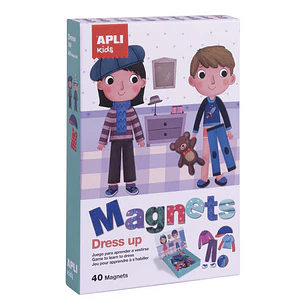Apli Magnet Dress Up - Ayuda a Familiarizarse con Vestirse Adecuadamente - 40 Fichas Magneticas de Ropa y Complementos - Recomendado para Niños a part