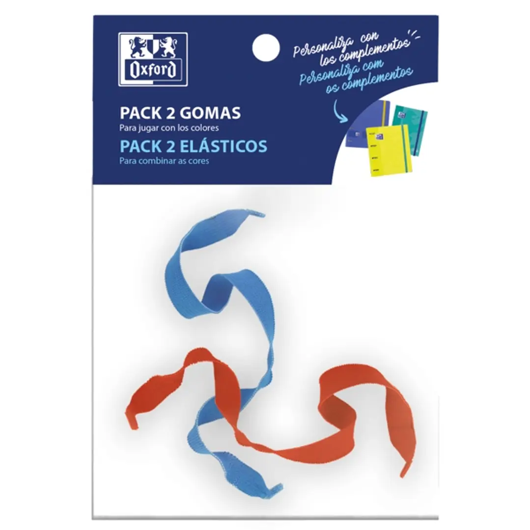 Oxford Gomas Elasticas para Carpeta o Cuaderno - Pack de 2 Unidades - Ajuste Perfecto - Resistente y Duradero 1
