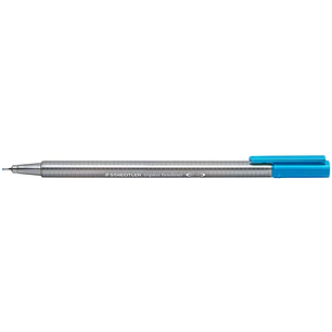 Staedtler Triplus Fineliner 334 Rotulador de Punta Fina - Trazo de 0.3mm - Tinta Base de Agua - Color Cian