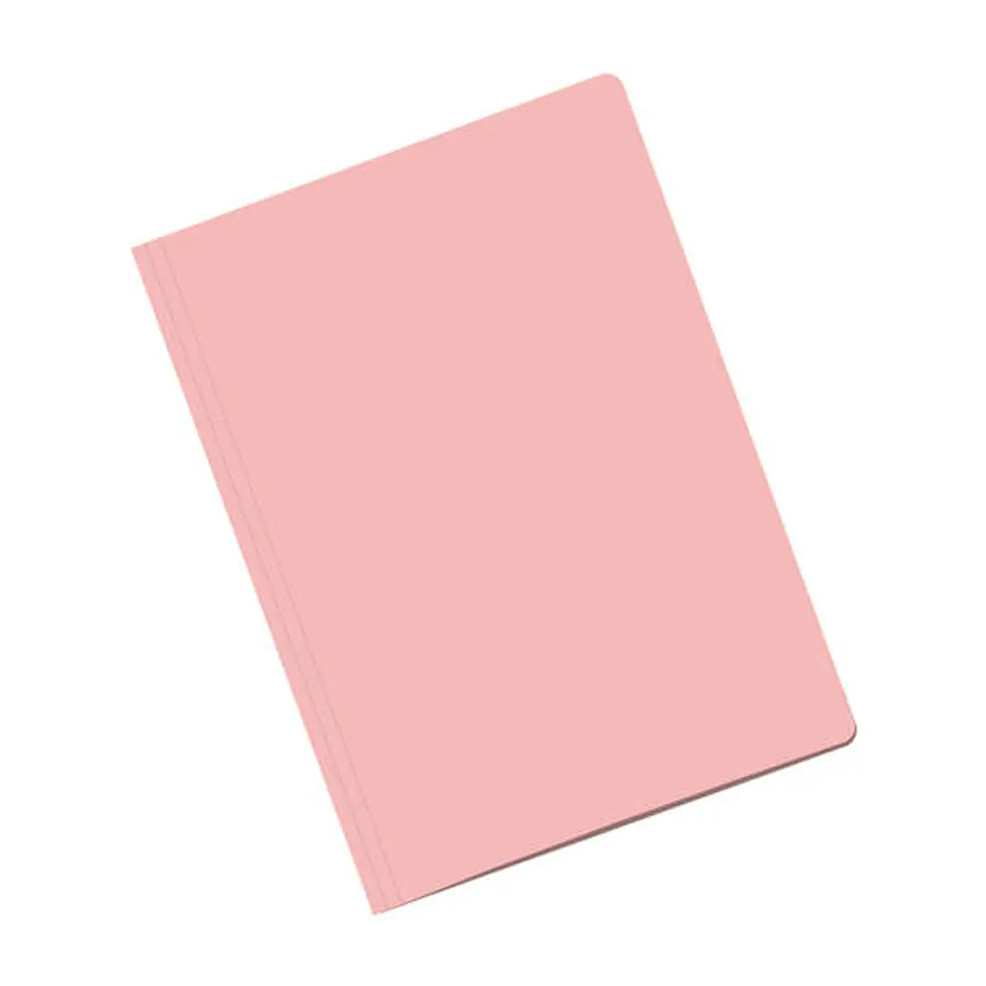 Dohe Pack de 50 Subcarpetas de Cartulina - Tamaño Folio - Ranura para Fastener - Color Rosa Claro 1