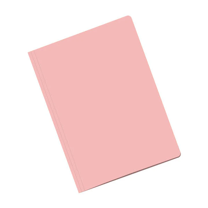 Dohe Pack de 50 Subcarpetas de Cartulina - Tamaño Folio - Ranura para Fastener - Color Rosa Claro 1