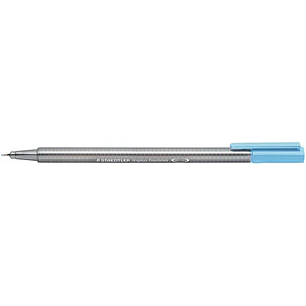 Staedtler Triplus Fineliner 334 Rotulador de Punta Fina - Trazo de 0.3mm - Tinta Base de Agua - Color Azul Agua