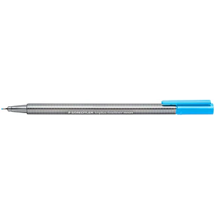 Staedtler Triplus Fineliner 334 Rotulador de Punta Fina - Trazo de 0.3mm - Tinta Base de Agua - Color Azul Neon