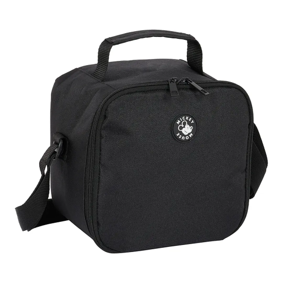 Safta Mickey Bolsa Isotermica Porta Alimentos 4.4L - Cremallera - Interior Forrado de Aluminio - Bandolera Ajustable - Repelente al Agua - Asa Superio 1