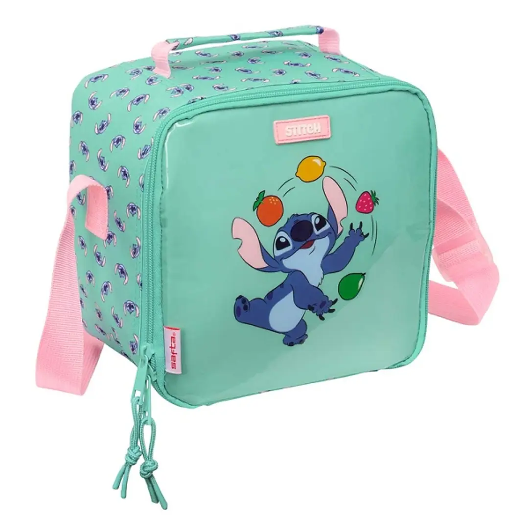 Safta Stitch Ice Cream Bolsa Isotermica Porta Alimentos 4.4L - Cremallera - Interior Forrado de Aluminio - Bandolera Ajustable - Repelente al Agua - A 1