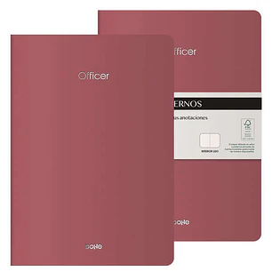Dohe Officer Cuaderno Notebook A4 40 Hojas Lisas - Papel Ahuesado 90 g/m2 - Tapa en Cartulina 300g/m2 - Color Burdeos