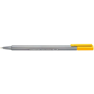 Staedtler Triplus Fineliner 334 Rotulador de Punta Fina - Trazo de 0.3mm - Tinta Base de Agua - Color Amarillo Intenso